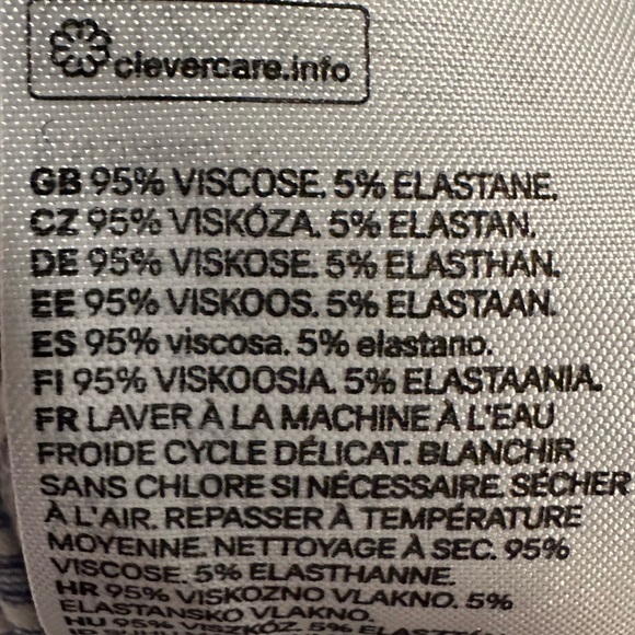 NWT H&M Long Sleeve Wrap Stretch Bodysuit Blue White Striped S - Picture 8 of 8